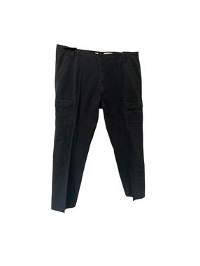Wrangler Mens Cargo Pants 42x32 Black Relaxed Fit Utility Workwear Straight Leg
